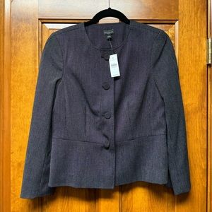 Ann Taylor Grey 3 Button Blazer Size 4 NWT Brand New